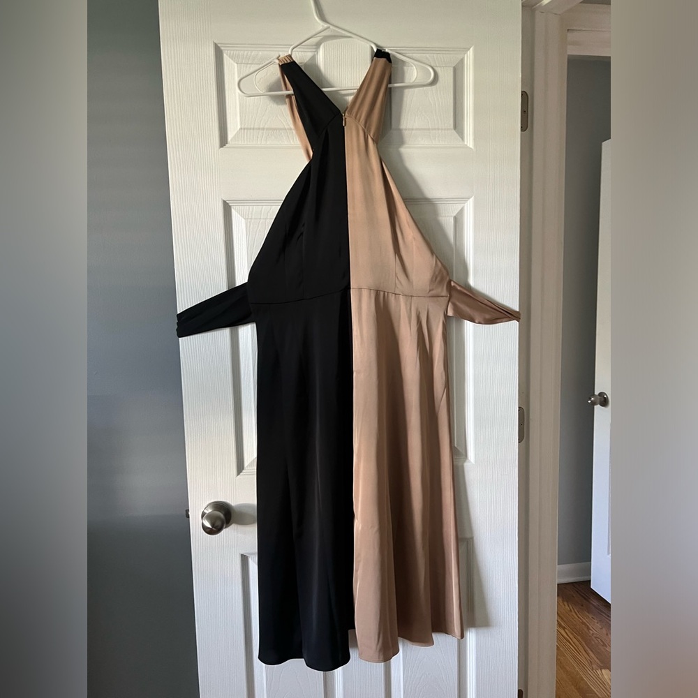 Ann Taylor black and gold dress